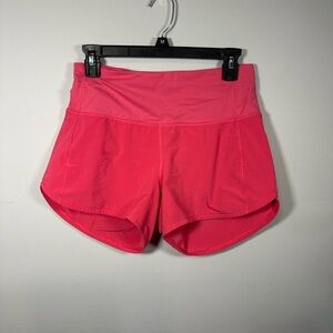 Lululemon Speed Up High-Rise Lined Short 2.5” Sonic Pink Sz 4 W7BH8S